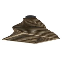 Deckenleuchte Karton E27 Metall B:40 cm Braun OSRAM