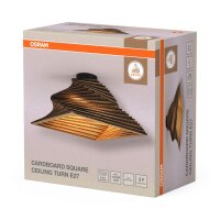 Deckenleuchte Karton E27 Metall B:40 cm Braun OSRAM