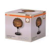 Tischleuchte Karton E27 Braun Schwarz H:38,5 cm OSRAM