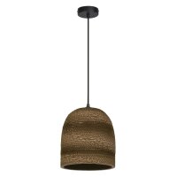 Pendelleuchte Karton E27 Braun Stahl L:25 cm OSRAM