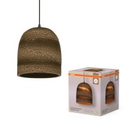 Pendelleuchte Karton E27 Braun Stahl L:25 cm OSRAM