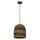 Pendelleuchte Karton E27 Braun Stahl L:25 cm OSRAM