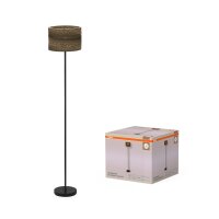 Stehlampe Karton E27 Braun Schwarz H:160 cm OSRAM