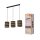 Pendelleuchte Karton Braun 3-flammig E27 L:83 cm OSRAM