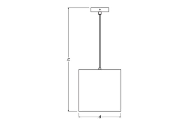 Hängelampe Karton E27 Schwarz Braun Stahl L:25 cm OSRAM