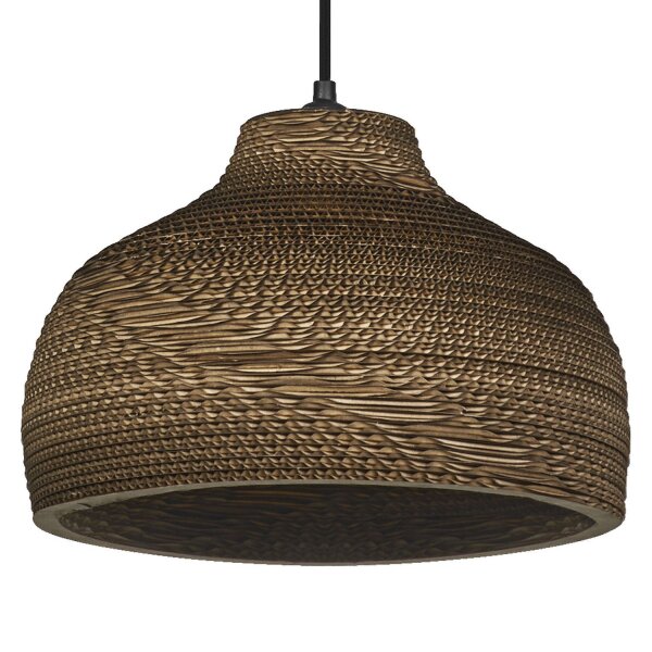 Hängelampe Karton E27 Braun Stahl L:36 cm OSRAM