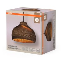 Hängelampe Karton E27 Braun Stahl L:36 cm OSRAM
