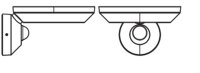 LED Wandleuchte Sensor Dunkelgrau Alu 3000 K IP65 OSRAM