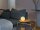 Tischlampe Holz Glas G9 H:32,5 cm modern blendarm OSRAM