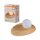 Tischlampe Holz Glas G9 H:32,5 cm modern blendarm OSRAM