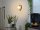 Wandleuchte Weiß Holz Glas G9 H:26 cm modern OSRAM