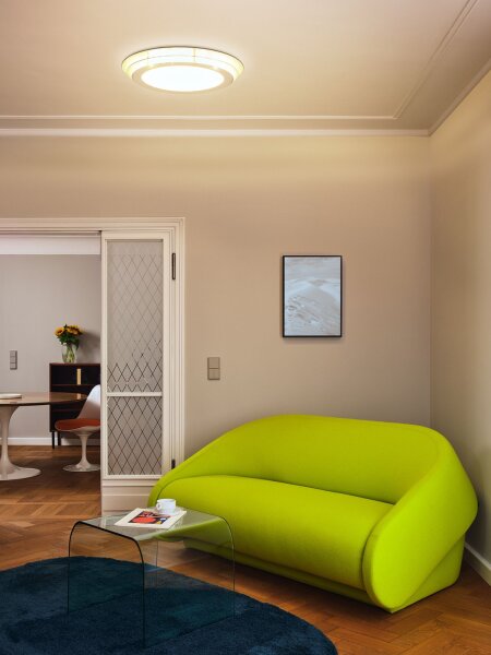 LED Deckenleuchte Weiß Metall 3000K Ø50cm rund OSRAM