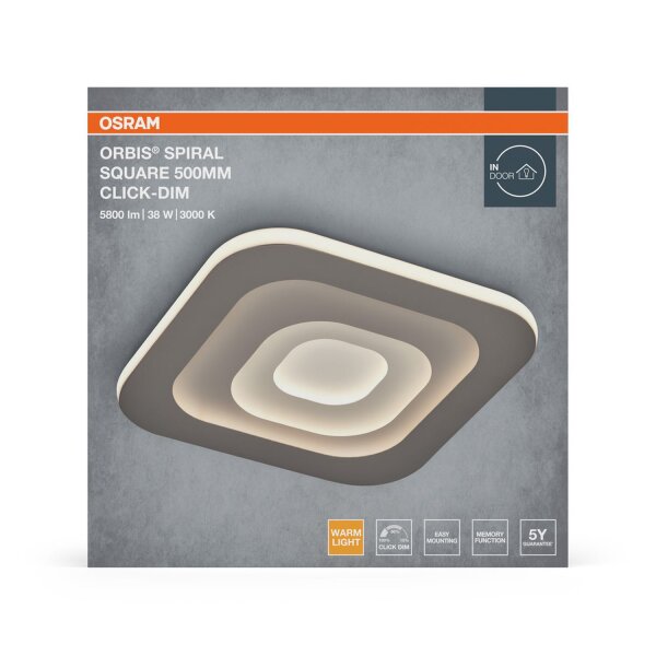 LED Deckenlampe Click-DIM Grau 3000K L:50,5cm OSRAM