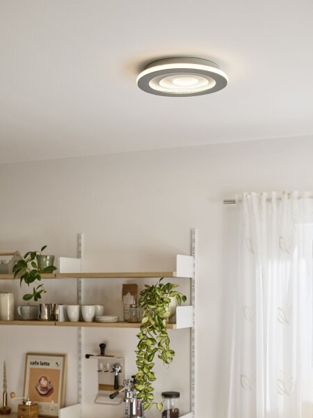 LED Deckenleuchte Click-DIM Grau Metall 3000 K OSRAM