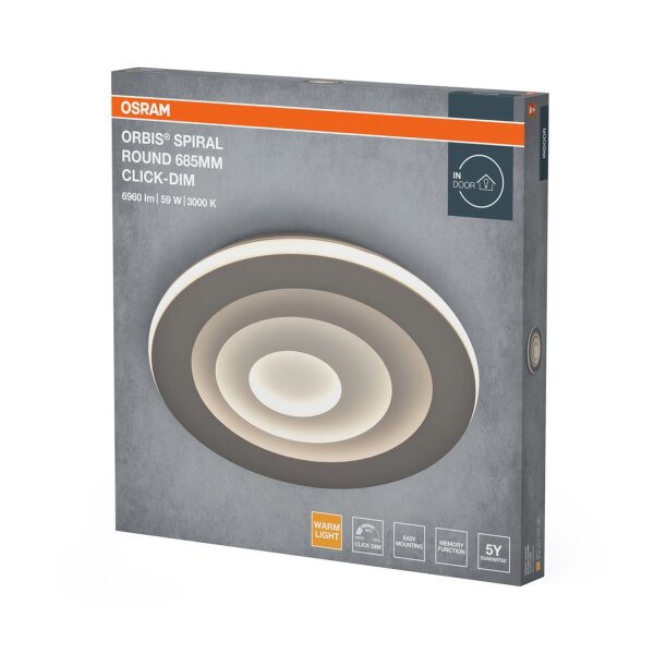 LED Deckenlampe Click-DIM Grau 3000K L:68,5cm OSRAM