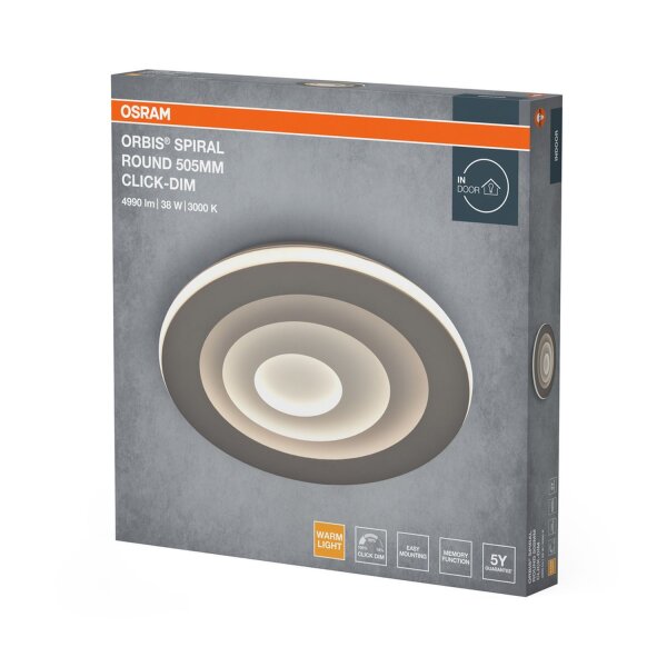 LED Deckenleuchte Click-DIM Grau 3000K L:50,5cm OSRAM