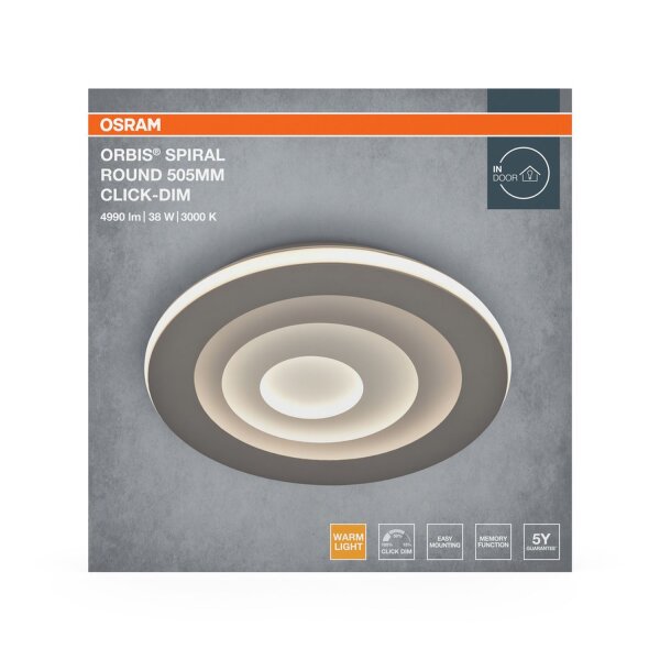 LED Deckenleuchte Click-DIM Grau 3000K L:50,5cm OSRAM