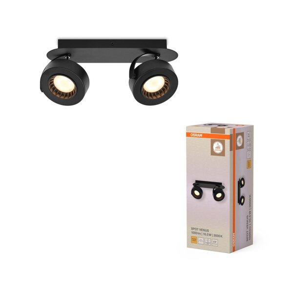 LED Deckenstrahler verstellbar 3000 K Schwarz OSRAM