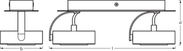 LED Deckenstrahler verstellbar 3000 K Schwarz OSRAM