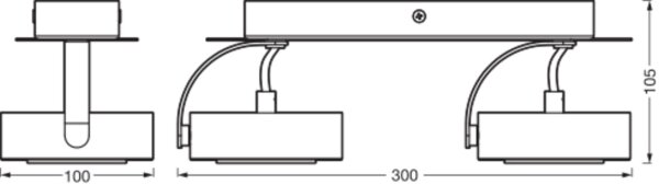 LED Deckenstrahler verstellbar 3000 K Schwarz OSRAM