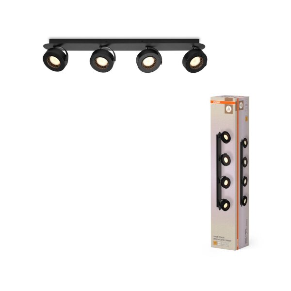 LED Deckenstrahler Schwarz 3000 K verstellbar OSRAM