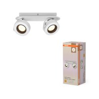 LED Deckenstrahler schwenkbar Wei&szlig; Metall 3000 K OSRAM