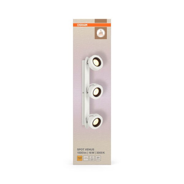 LED Deckenstrahler verstellbar Weiß Metall 3000 K OSRAM