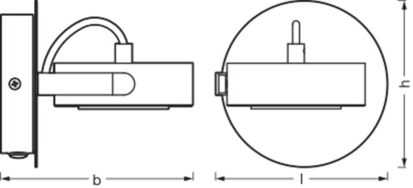 LED Deckenspot schwenkbar Weiß 3000 K H:12 cm OSRAM