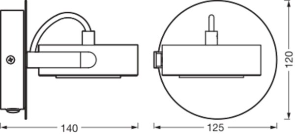 LED Deckenspot schwenkbar Weiß 3000 K H:12 cm OSRAM