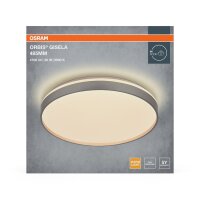 LED Deckenlampe Silber Metall 3000K Ø48,5cm rund...