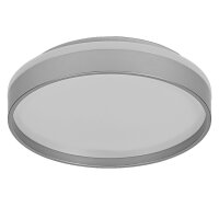 LED Deckenleuchte Silber Metall 3000K rund Ø30cm...