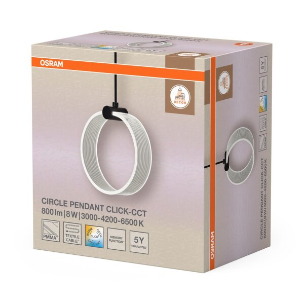 LED Pendelleuchte CCT Schwarz Metall L:15 cm OSRAM