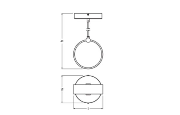 LED Pendelleuchte CCT Schwarz Metall L:15 cm OSRAM
