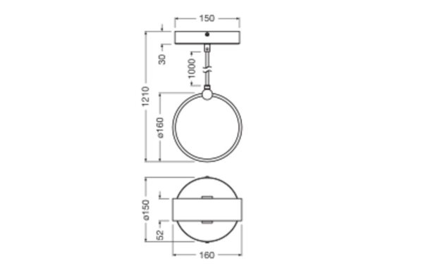 LED Pendelleuchte CCT Schwarz Metall L:15 cm OSRAM