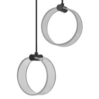 LED H&auml;ngelampe CCT 2-flammig Schwarz Metall OSRAM