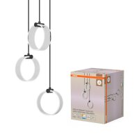 LED H&auml;ngelampe CCT 3-flammig Schwarz L:28 cm OSRAM