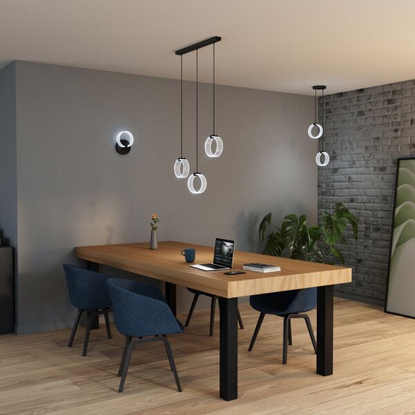 LED Wandleuchte CCT Schwarz Metall B:22,5 cm OSRAM