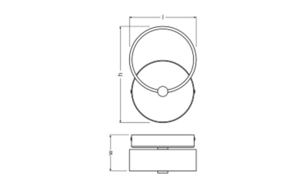 LED Wandleuchte CCT Schwarz Metall B:22,5 cm OSRAM