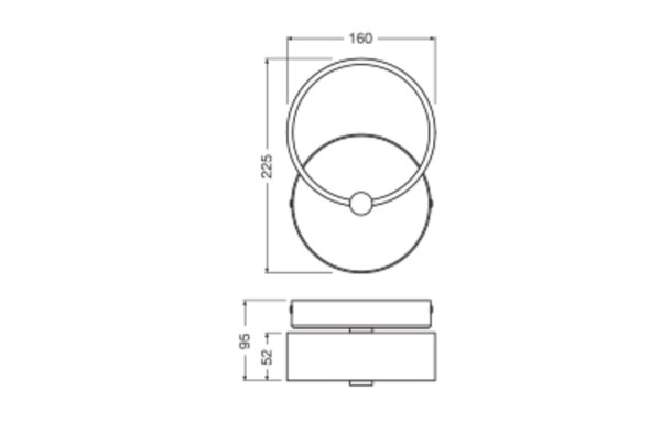 LED Wandleuchte CCT Schwarz Metall B:22,5 cm OSRAM