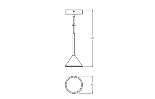 LED Pendelleuchte Schwarz 3000 K Ø12 cm modern OSRAM