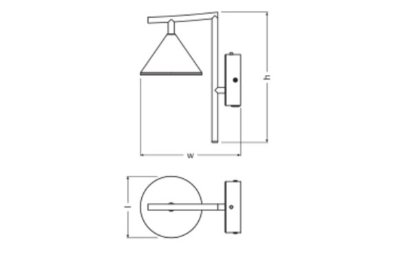 LED Wandleuchte Schwarz 3000 K B:12 cm Metall OSRAM