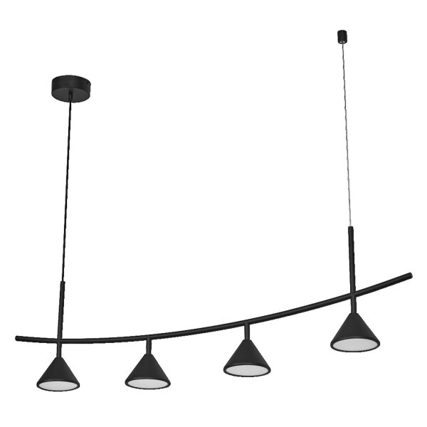 LED Pendelleuchte Schwarz Metall 3000 K 120,5 cm OSRAM