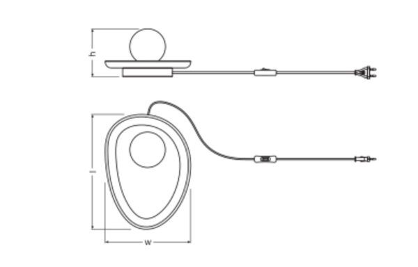 Tischleuchte Weiß Gips Glas G9 H:13,5 cm wohnlich OSRAM