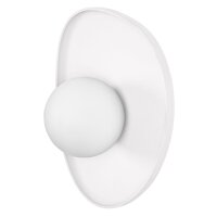 Wandlampe Gips Glas Wei&szlig; G9 H:26 cm gem&uuml;tlich...