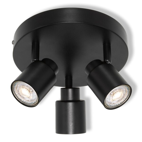 Spot Schwarz Metall schwenkbar flexibel GU10 OSRAM