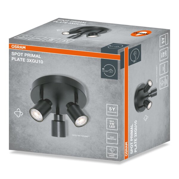 Spot Schwarz Metall schwenkbar flexibel GU10 OSRAM