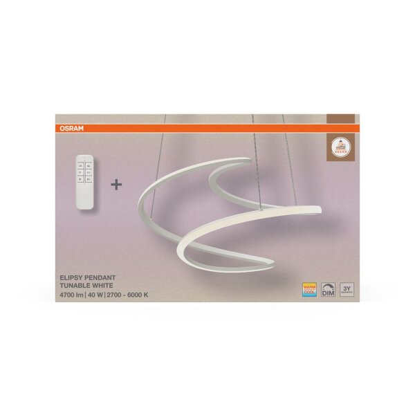 LED Pendelleuchte dimmbar 2700-6000 K Ø50 cm OSRAM