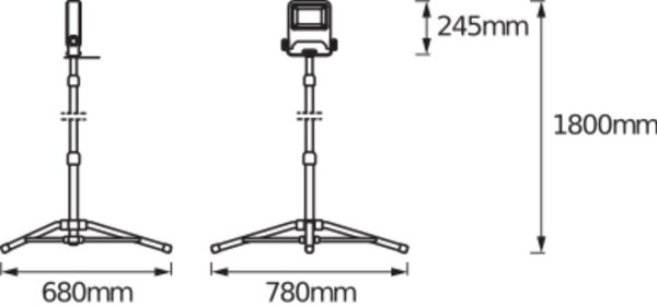 LED Lampe verstellbar flexibel Orange Metall IP65 180cm