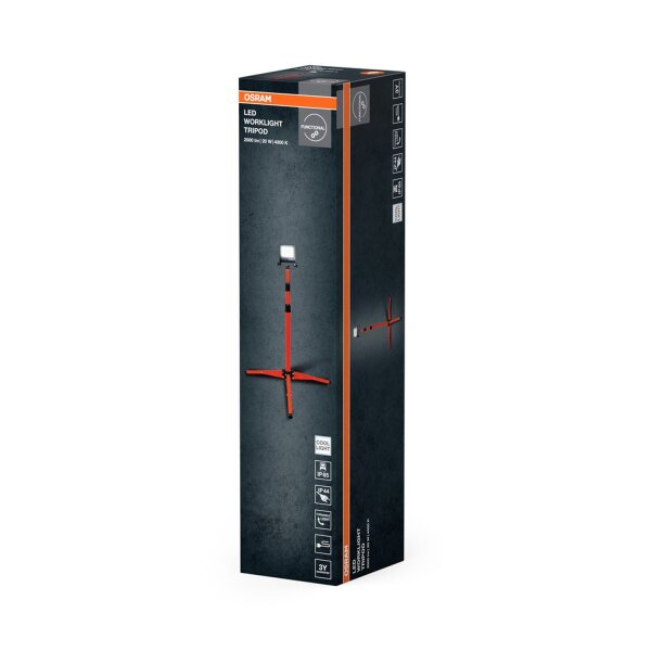 LED Arbeitsleuchte schwenkbar Metall 4000K IP65 170 cm