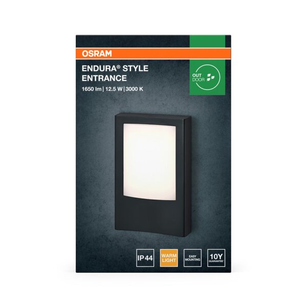 LED Wandlampe Dunkelgrau Alu 3000 K IP44 OSRAM